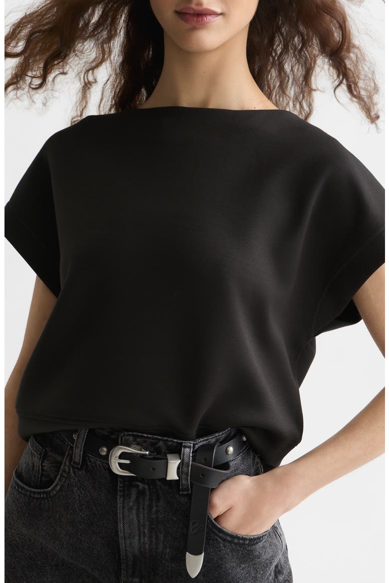 Short Sleeve Sweatshirt, Alternate, color, METEORITE