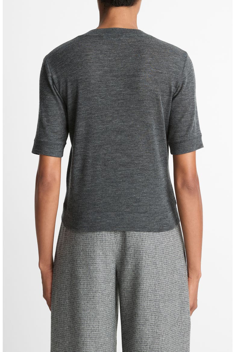 Shrunken Crewneck Wool T-Shirt, Alternate, color, MEDIUM HEATHER GREY