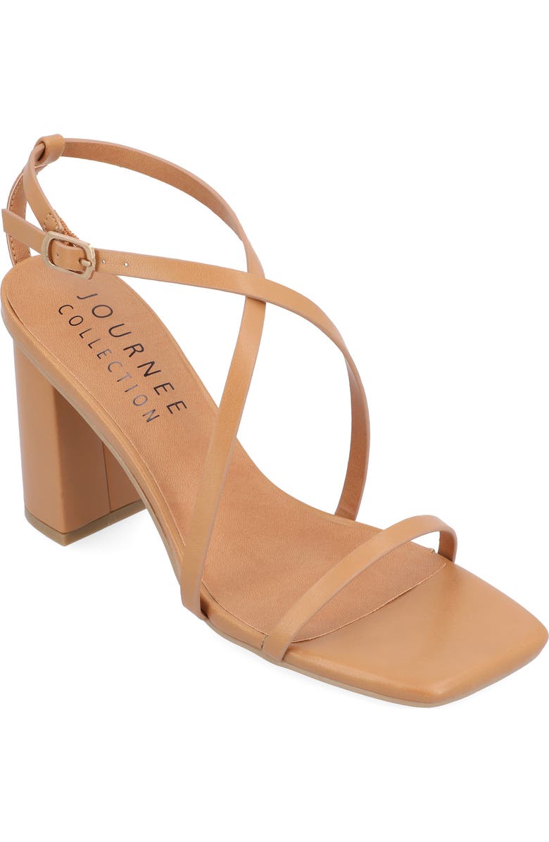 Journee Collection Lenorra Strappy Sandal, Main, color, Tan