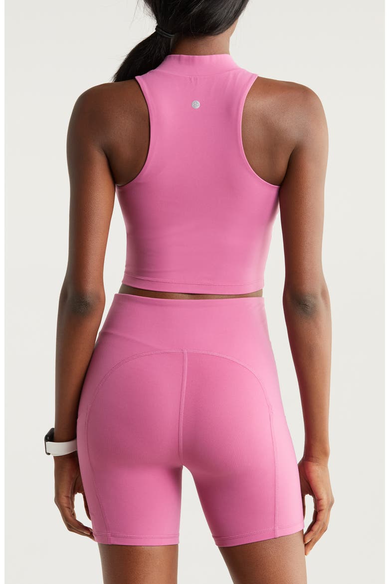 Studio Luxe Mock Neck Support Crop Tank, Alternate, color, PINK VIOLET
