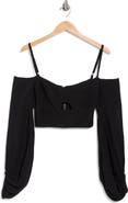 JBQ Ashton Off-the-Shoulder Crop Top