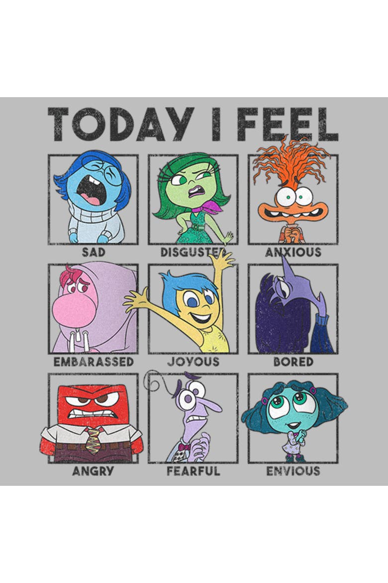 Girl's Inside Out 2 Today Moods  Graphic T-Shirt, Alternate, color, Athletic Heather