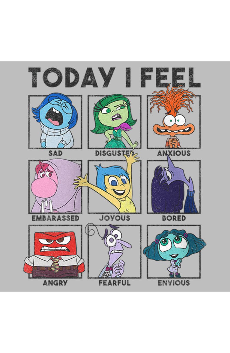 Inside Out 2 Girl's Inside Out 2 Today Moods Graphic T-Shirt, Alternate, color, Athletic Heather