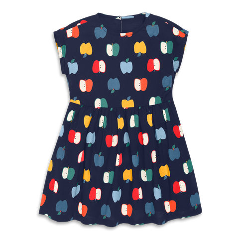 Kids Backyard Dress In Rainbow Apples