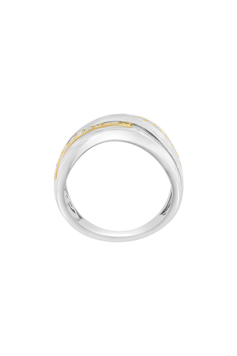 Two-Tone Diamond Swirl Ring, Alternate, color, GOLD