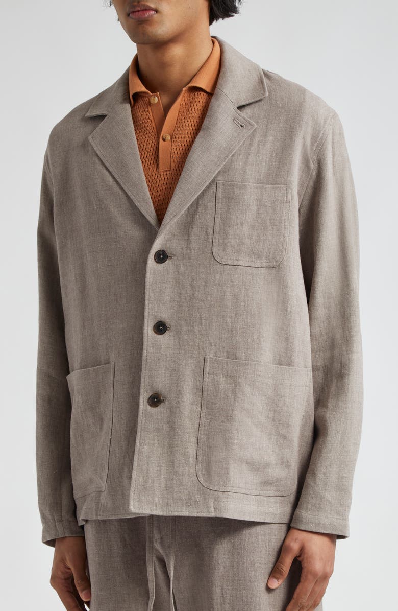 De Bonne Facture Traveler Notch Lapel Wool Jacket, Alternate, color, 