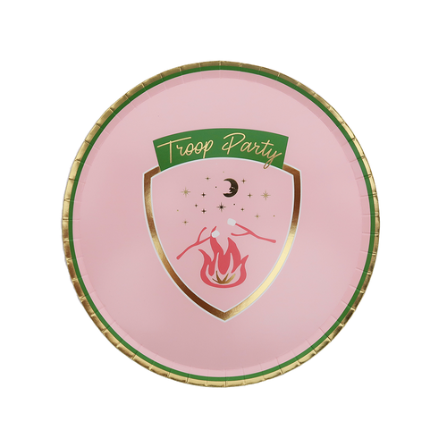 Jollity & Co . Camp Bachelorette Troop Party Dessert Plates In Multi