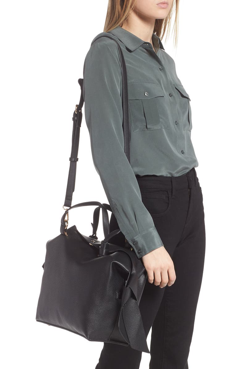 Sondra Roberts Faux Leather Satchel, Alternate, color,