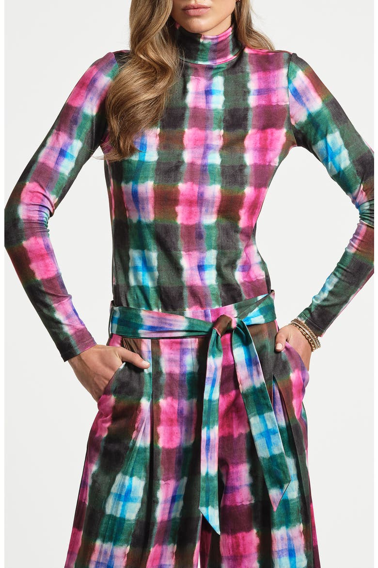 Layering Turtleneck Top, Main, color, WATERCOLOR TARTAN