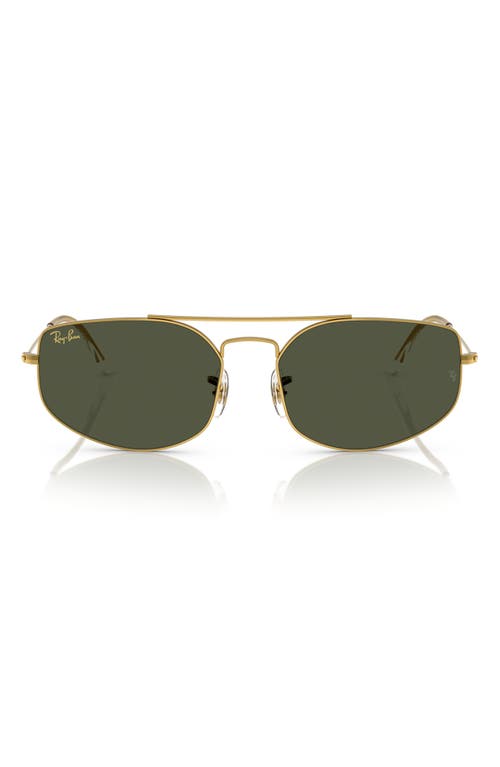 Ray Ban Ray-ban 57mm Irregular Oval Sunglasses In Yellow Gold