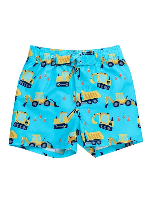 Ruggedbutts Toddler Boys Upf50+ Swim Trunks In Blue