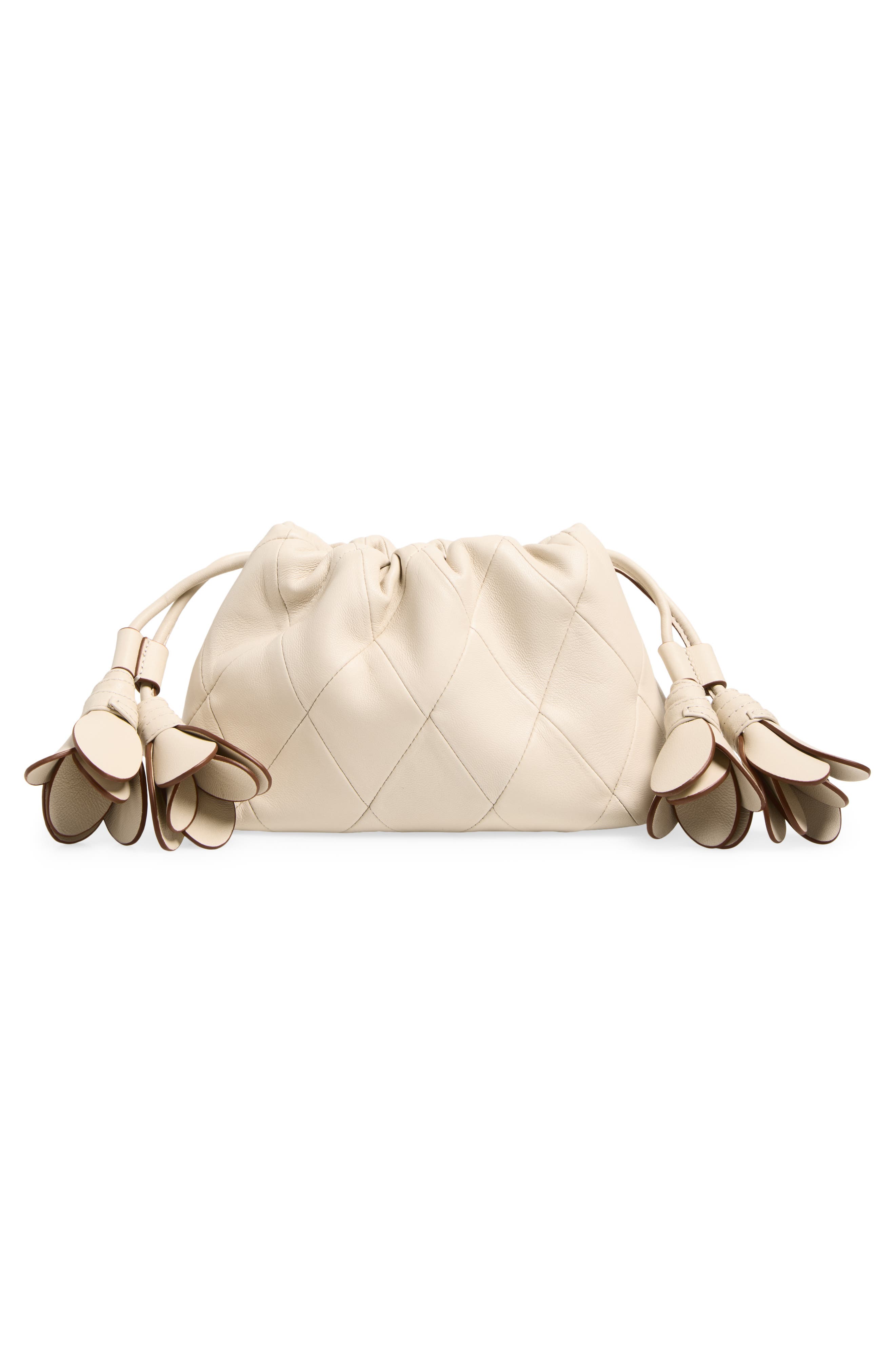 Zimmermann Small Cloud 91 Leather Clutch, Alternate, color, Milk