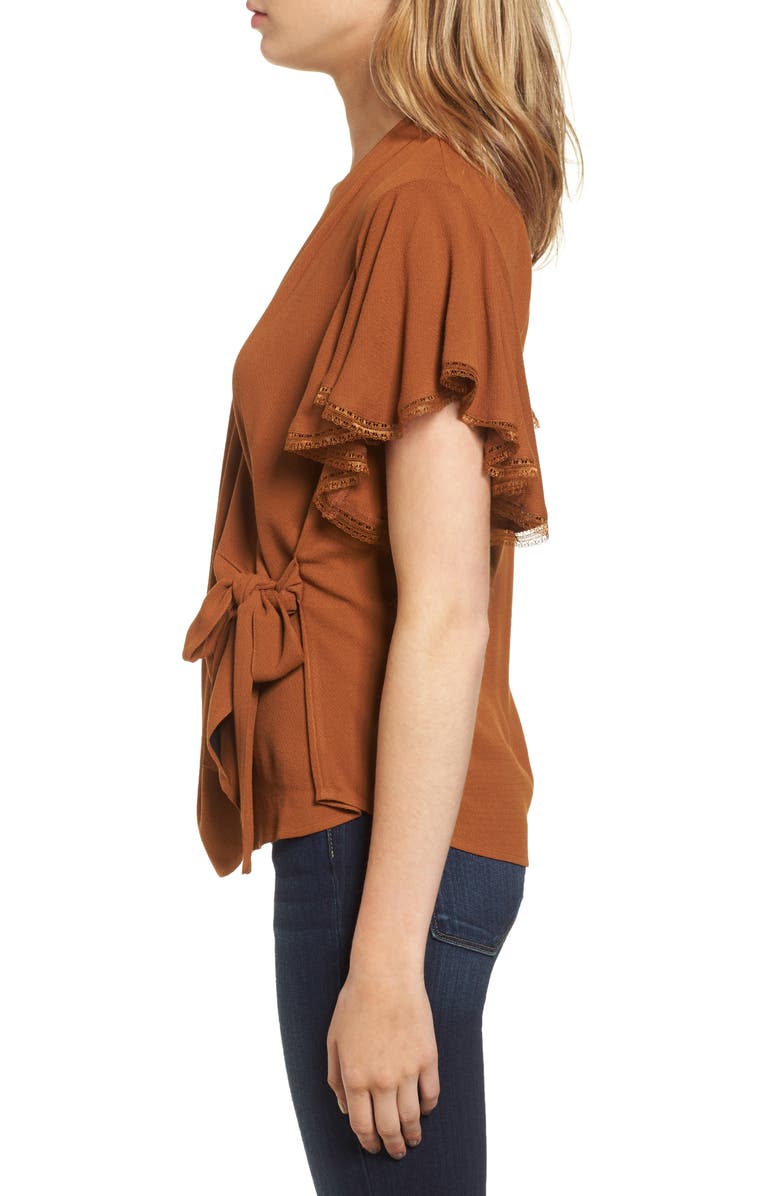 Chelsea28 Ruffle Wrap Blouse, Alternate, color, 