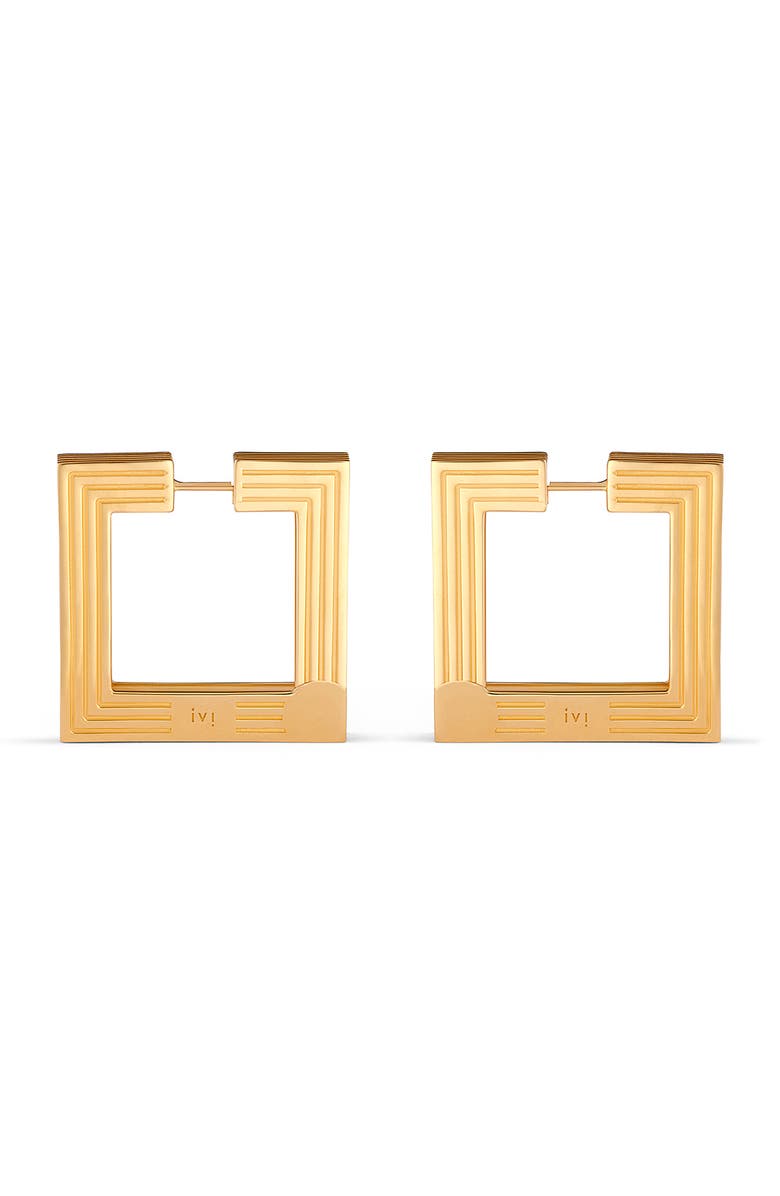 IVI Los Angeles Large Aurelia Hoop Earrings, Main, color, Yellow Gold