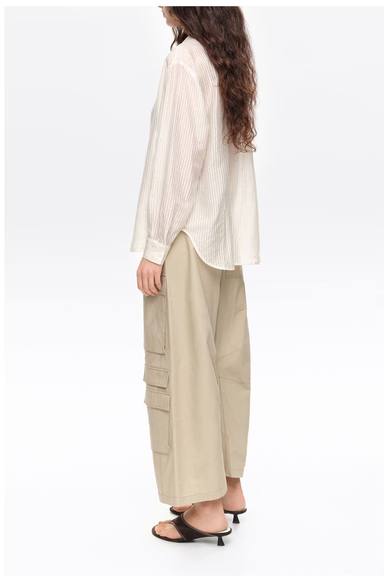 Straight striped shirt, Alternate, color, IVORY