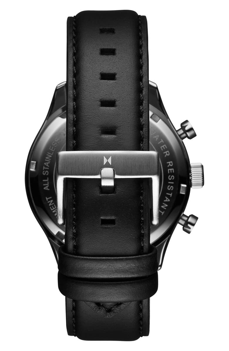MVMT Airhawk Chronograph Leather Strap Watch, 42mm, Alternate, color, 