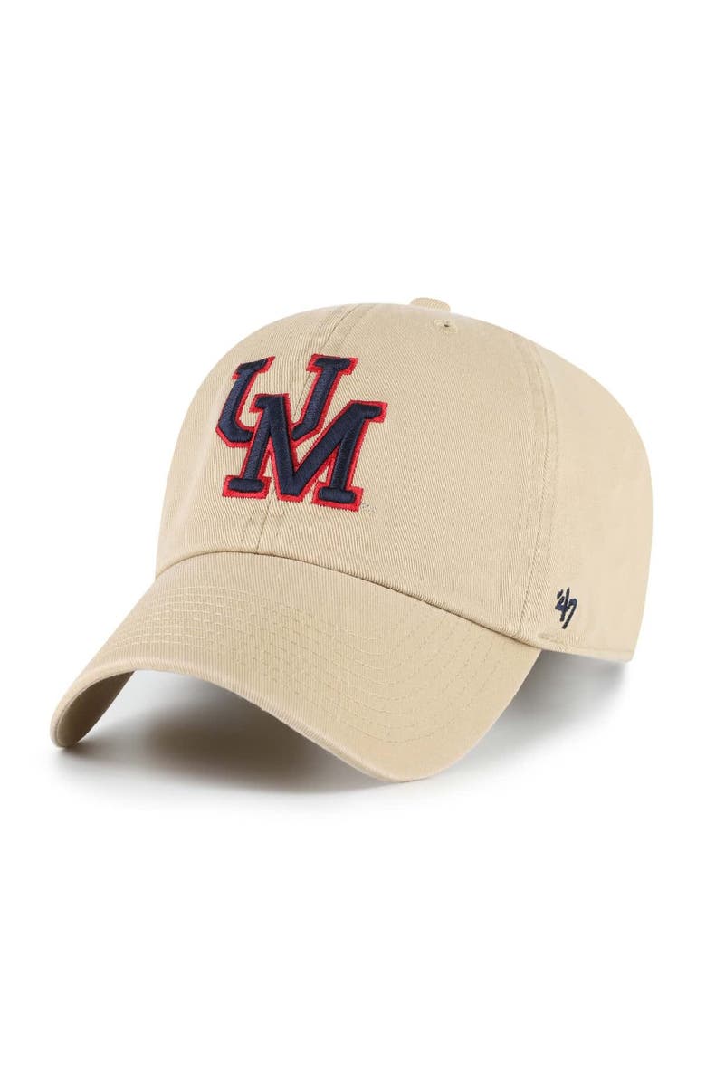 '47 Men's '47 Tan Ole Miss Rebels Vault Clean Up Adjustable Hat, Main, color, Tan