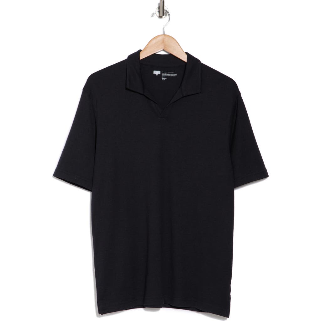 Nordstrom Rack Short Sleeve Cotton & Linen Blend Johnny Collar Polo