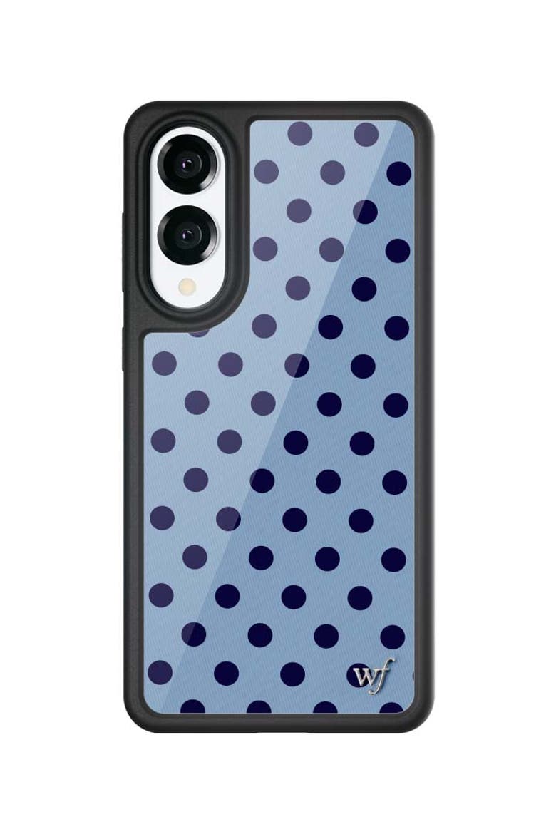 Polka Dot | Blue and Navy Blue Samsung Galaxy S25/S25 Edge/S25 Plus/S25 Ultra Case, Main, color, Galaxy S25 Edge