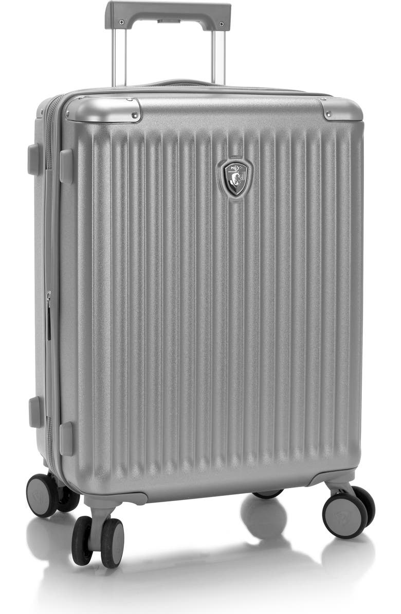 Heys Luxe 21 Inch Carry-on Luggage, Main, color, Silver