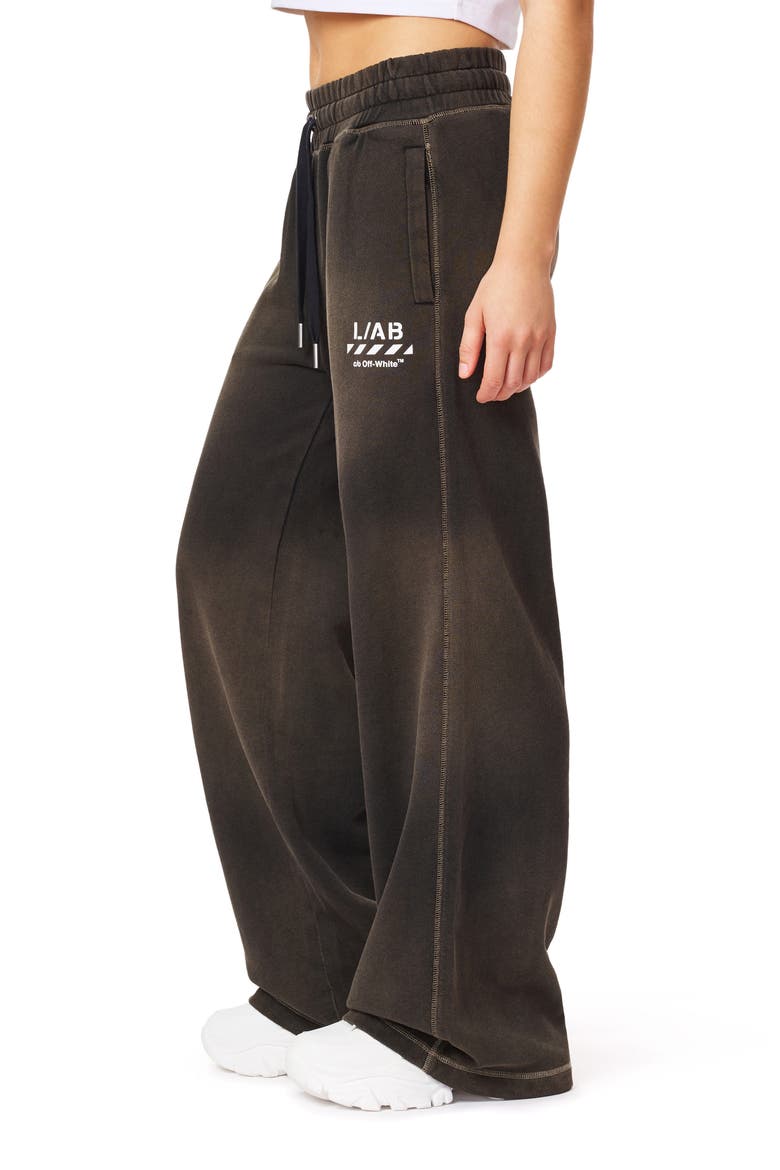 Wide Leg Cotton Jersey Pants, Alternate, color, BLACK NIGHT