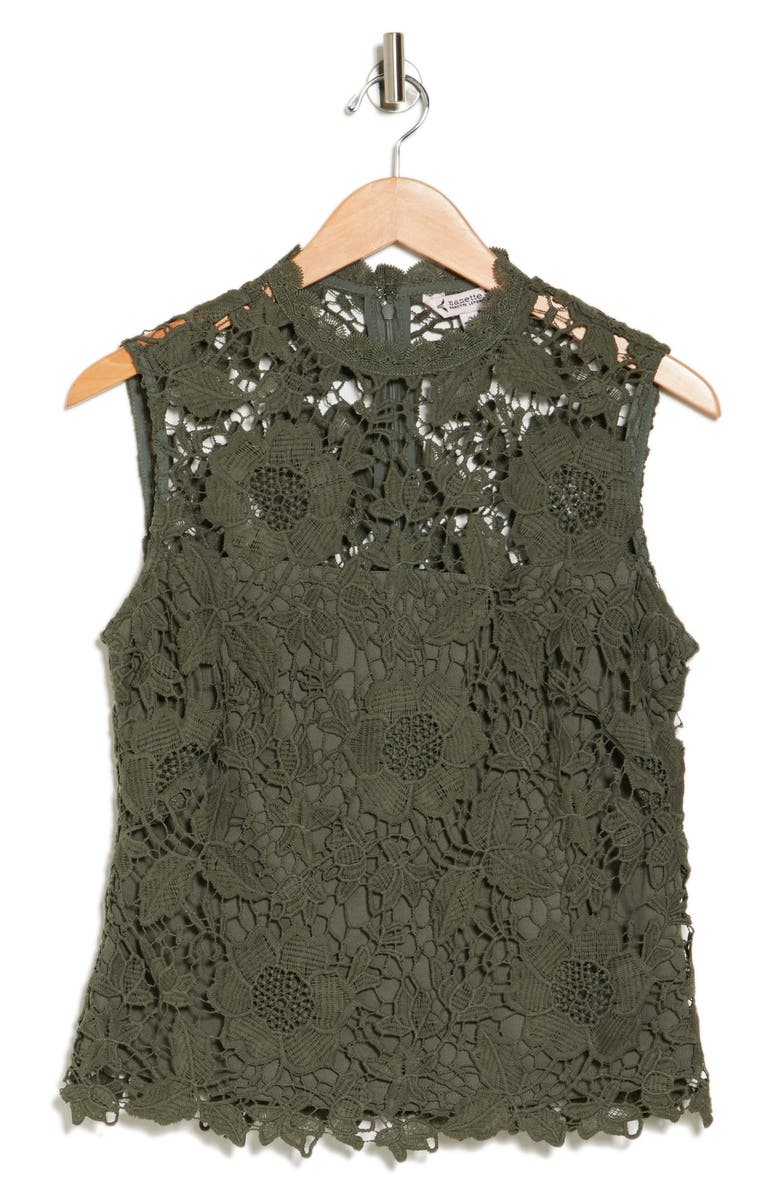 Nanette Lepore Sleeveless Lace Yoke Top, Alternate, color, 