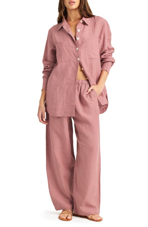 Nadia Linen Cover-Up Shirt