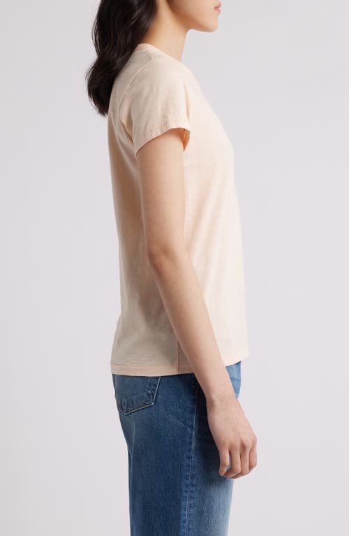 Rag & Bone Slub Crewneck Tee In Peach