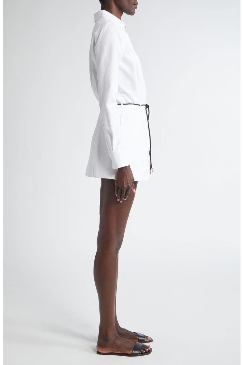 Lula Long Sleeve Belted Shirtdress, Alternate, color, WHITE