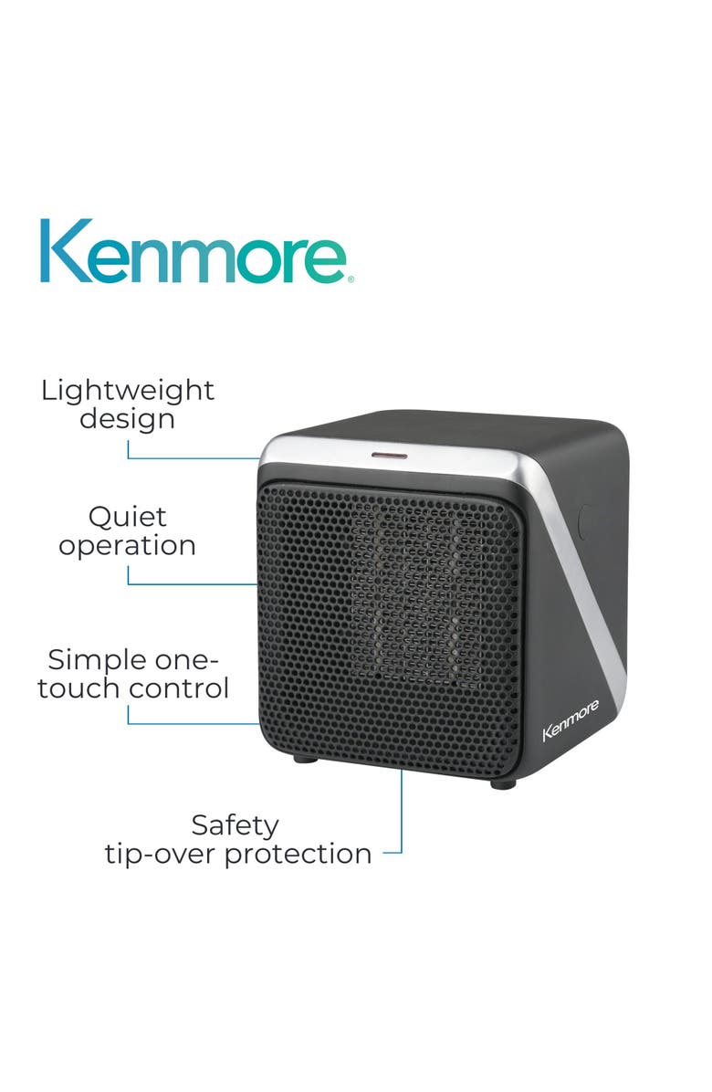 Kenmore 5 Inch Personal Cube Space Heater Black, Alternate, color, Black