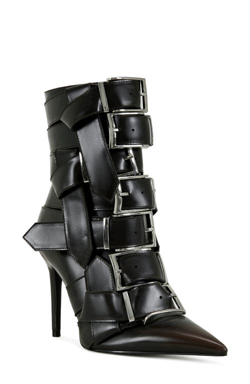 Azalea Wang Alcetas Buckle Bootie In Animal Print