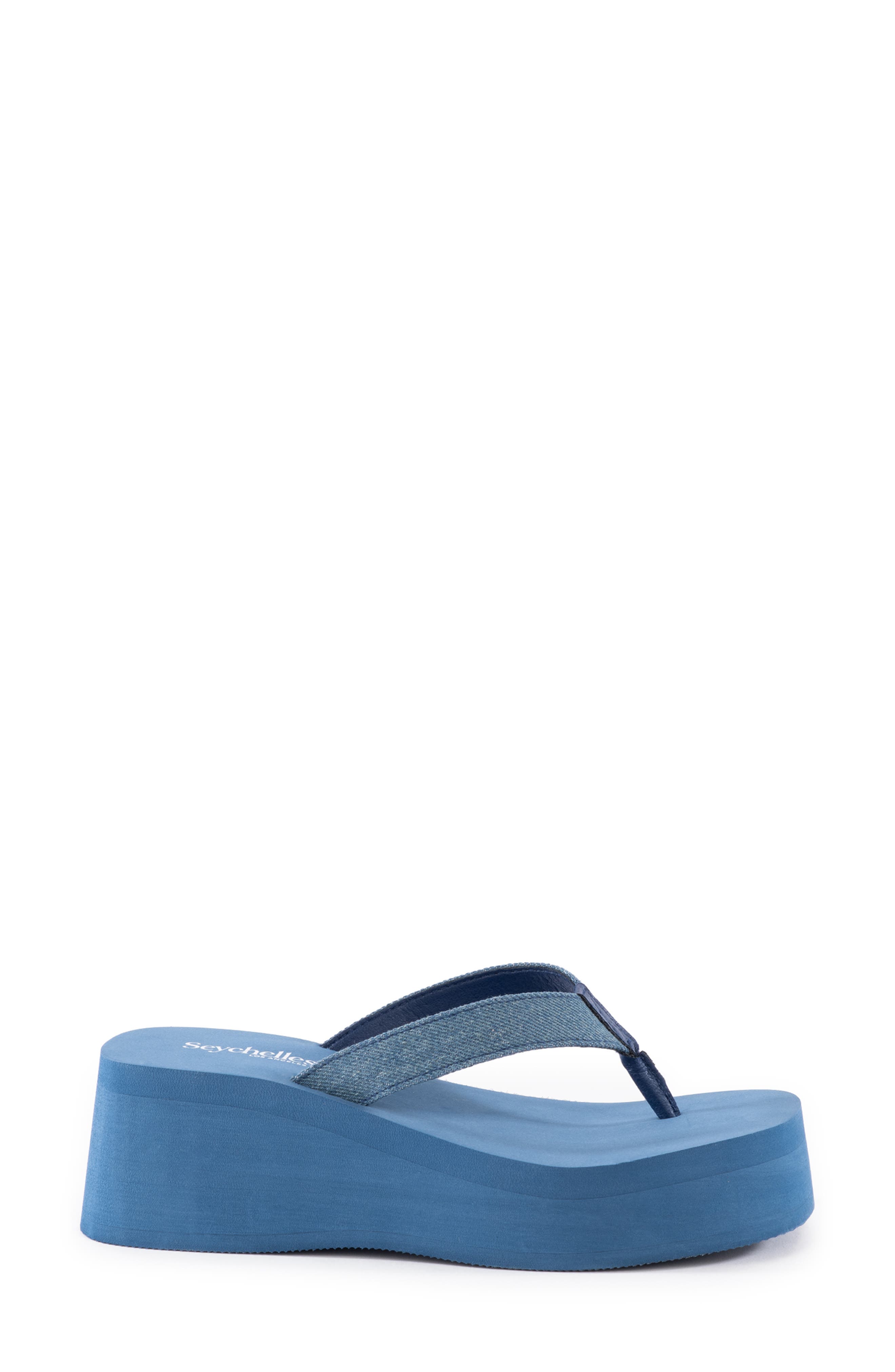 Skyscraper Platform Flip Flop, Alternate, color, BLUE