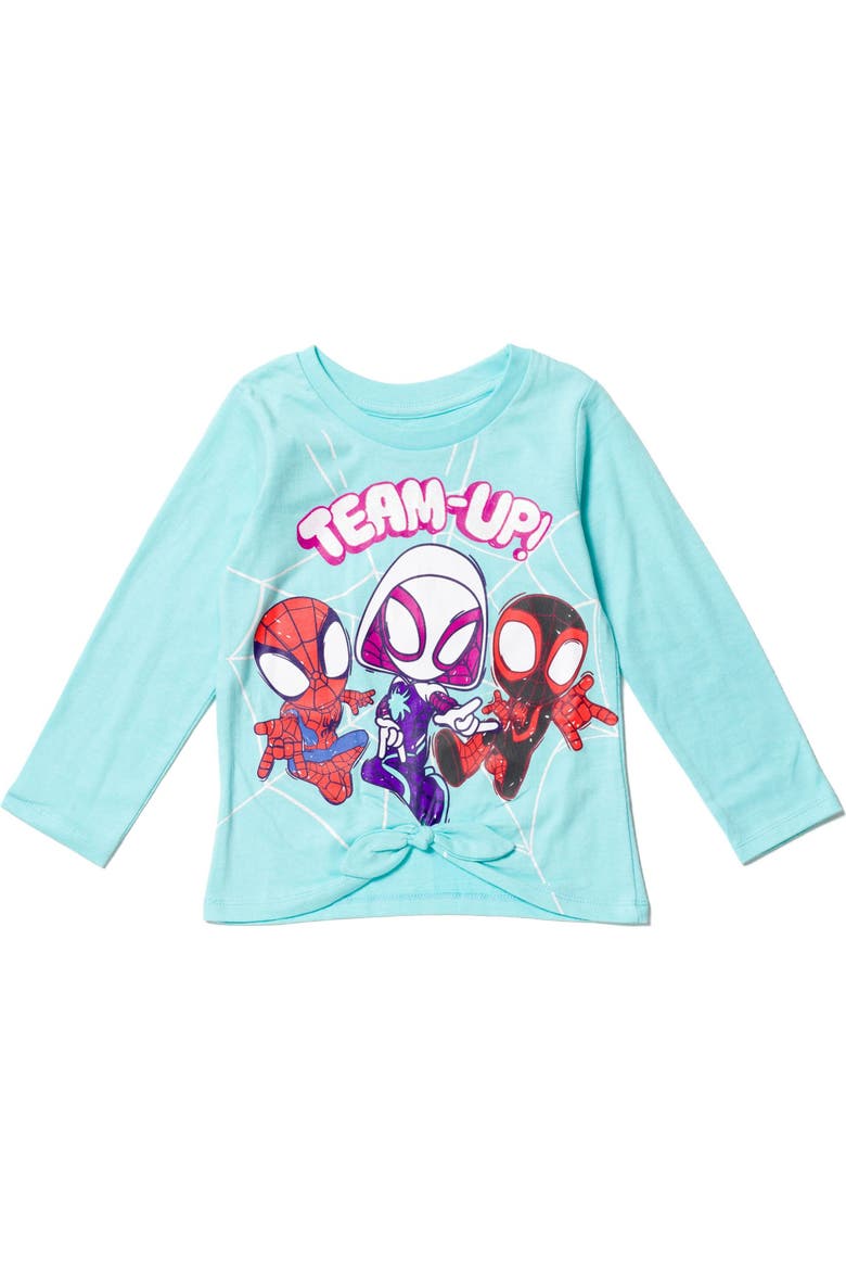 Spidey and His Amazing Friends 2-Piece Long Sleeve T-Shirts, Alternate, color, Ghost Spider Teal