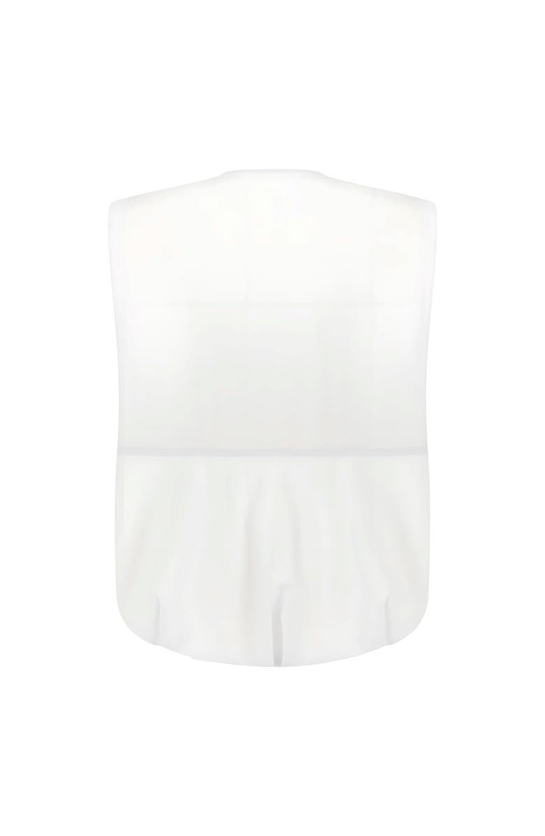 Nocturne Zippered Vest, Alternate, color, White