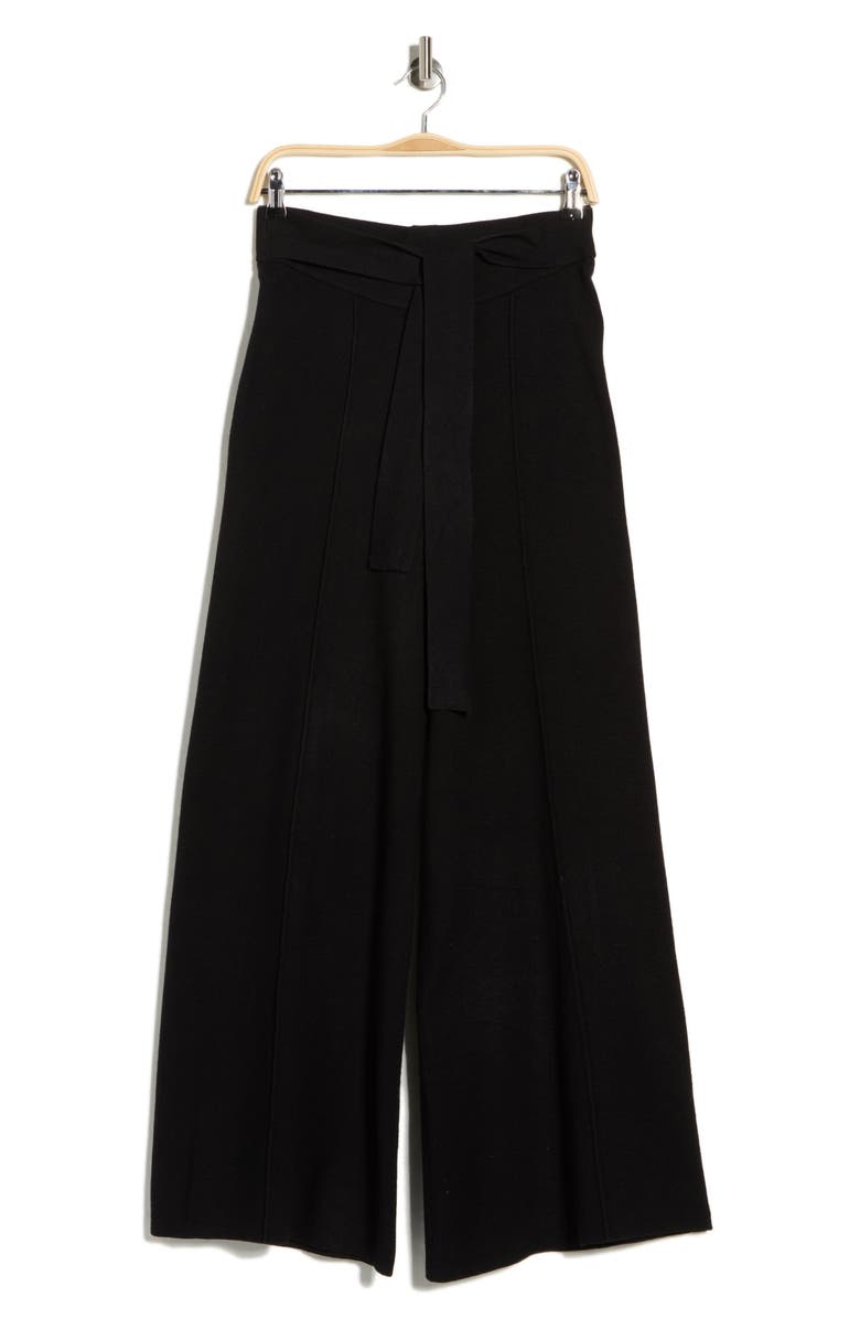 NYDJ Pintuck Knit Wide Leg Pants, Main, color, Black