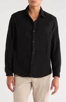 DENIM AND FLOWER Relaxed Fit Textured Button-Up Shirt