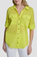 DKNY Short Sleeve Roll Tab Shirt