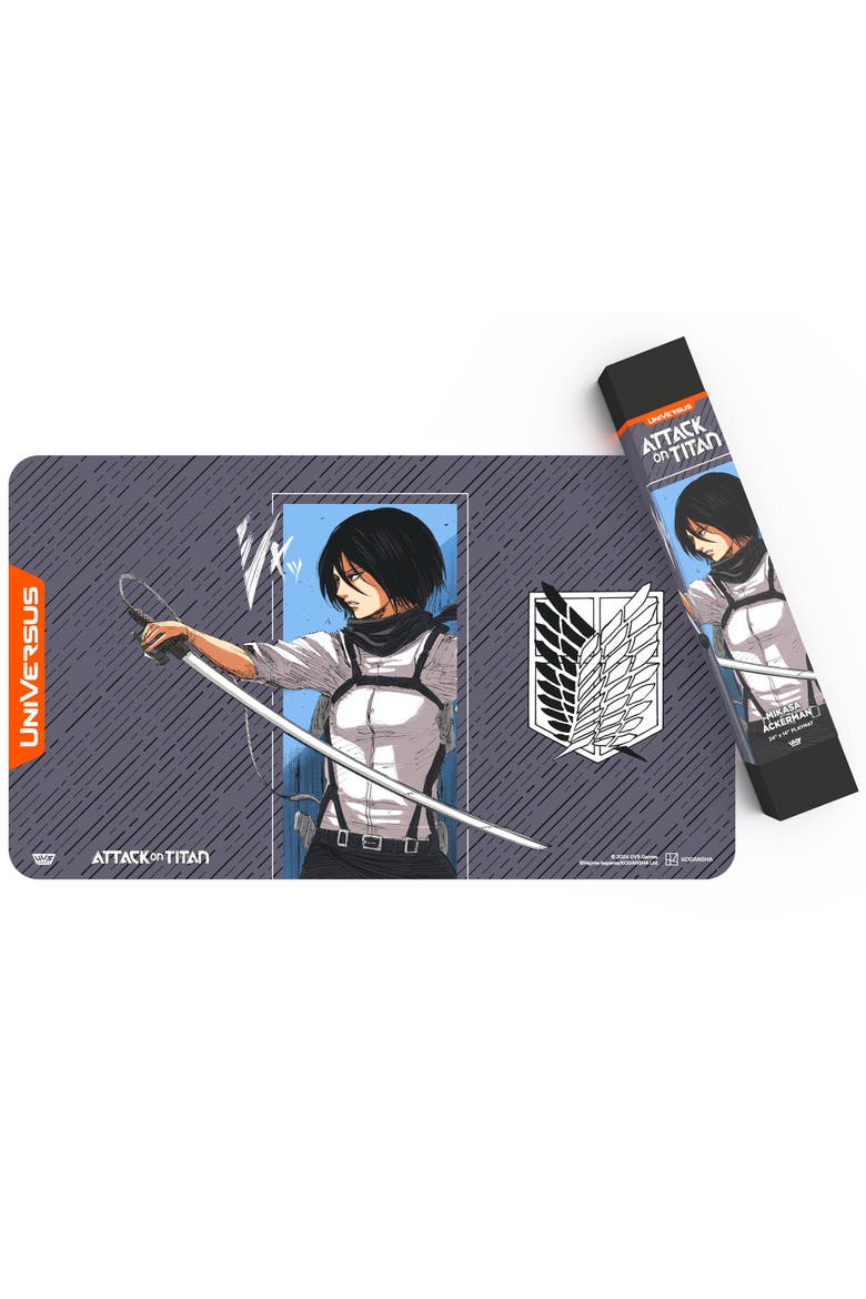 Attack On Titan Battle For Humanity Mikasa Ackerman Playmat, Alternate, color, Multicolored