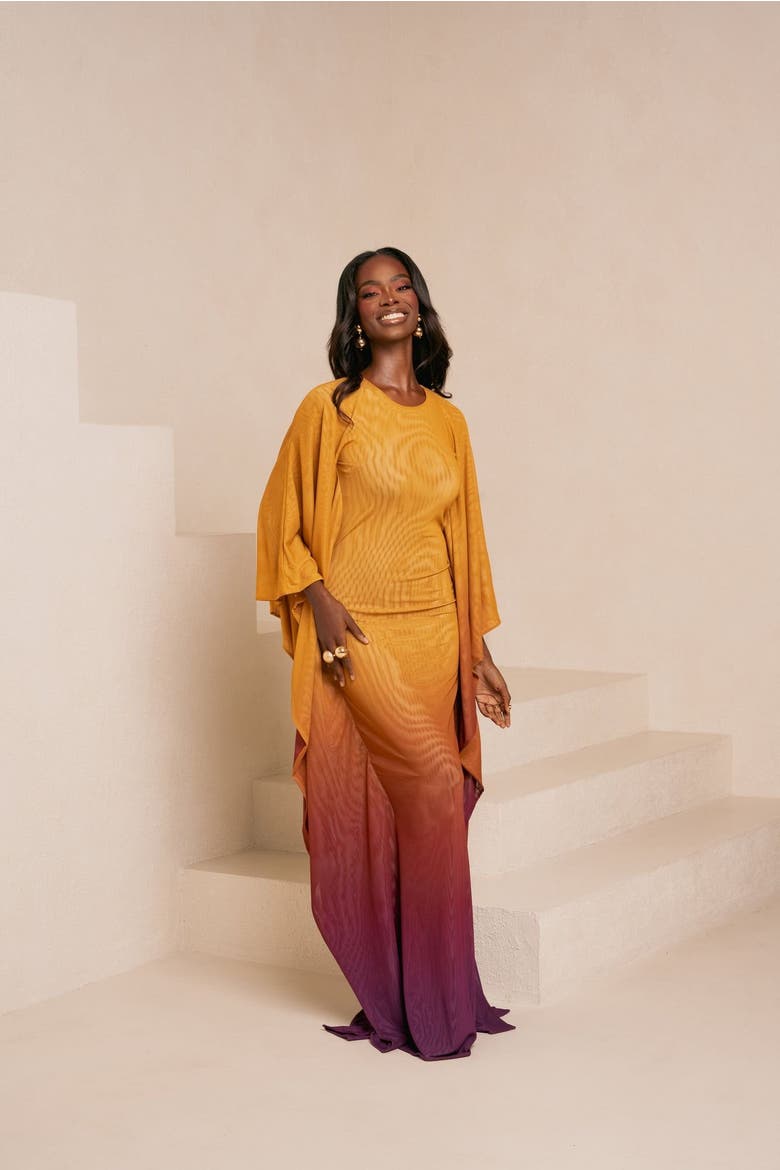 Sol Kaftan Dress, Alternate, color, Yellow