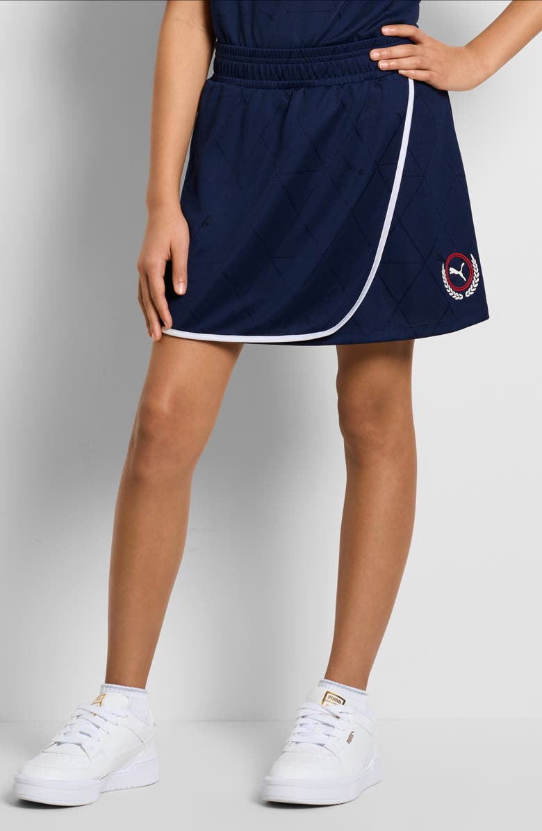 PUMA Kids' Showtime Piqué Skort, Alternate, color, Blue/ Black