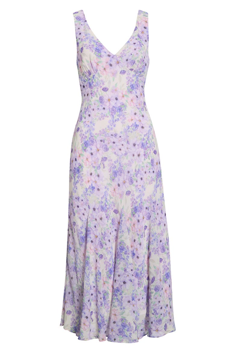 Symone V-Neck Maxi Sundress, Alternate, color, PURPLE FLORAL