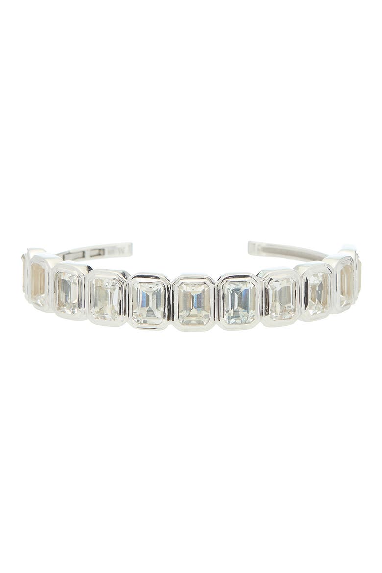 Ray of Light Quatrum Sterling Silver & White Topaz Cuff Bracelet, Alternate, color, WHITE TOPAZ