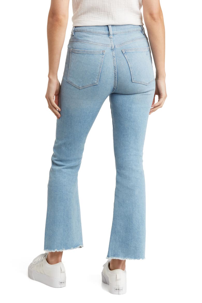 Bridget High Waist Fray Hem Crop Bootcut Jeans, Alternate, color, BREEZE DISTRESSED