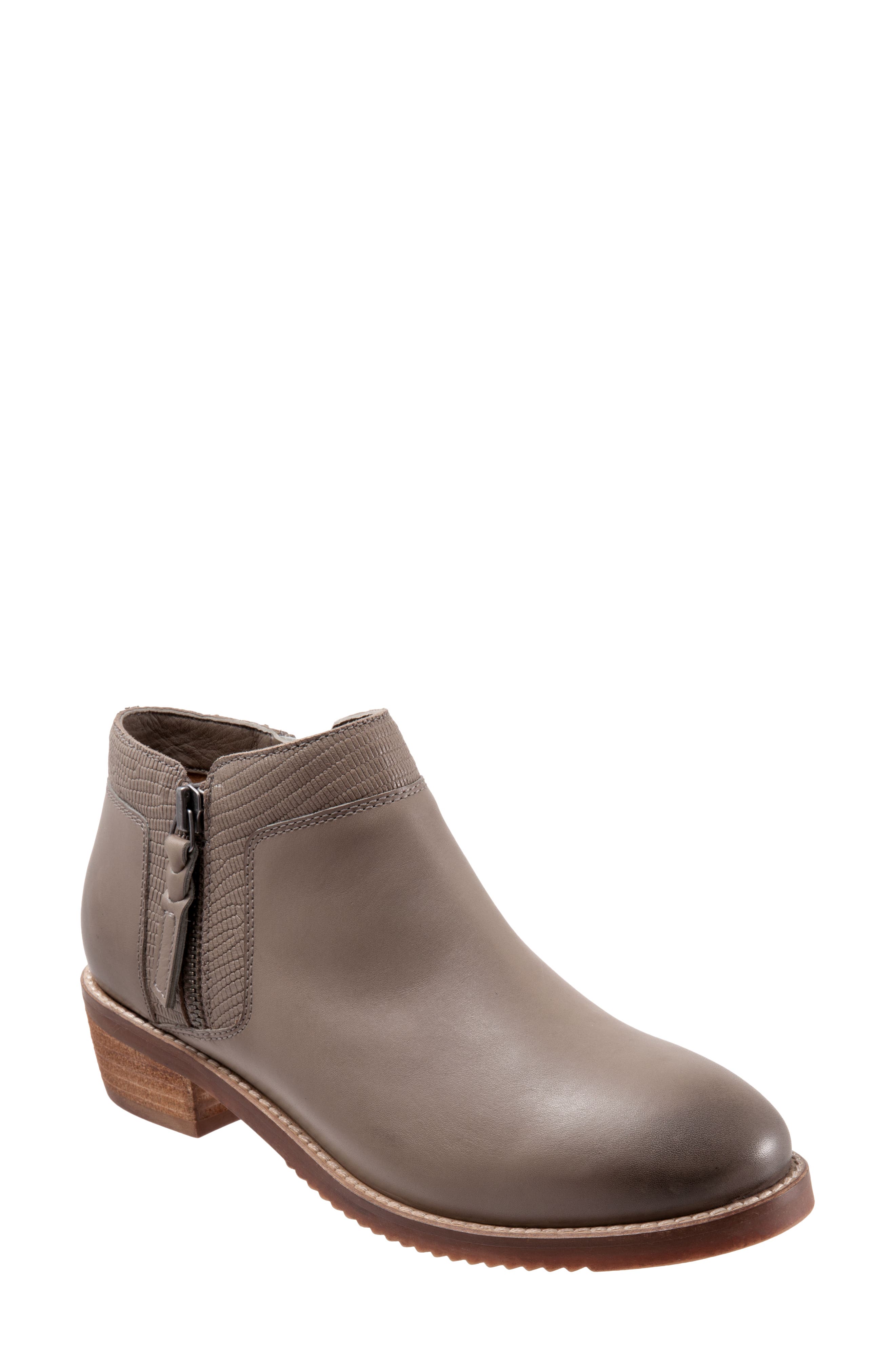 SoftWalk Rubi Ankle Boot, Main, color, GREY/ LIZARD