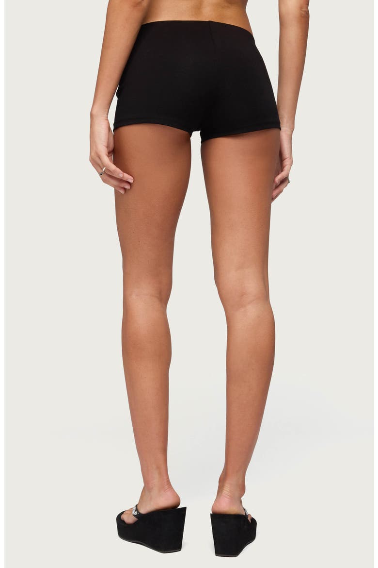 Brazil Rhinestone Low Rise Shorts, Alternate, color, BLACK