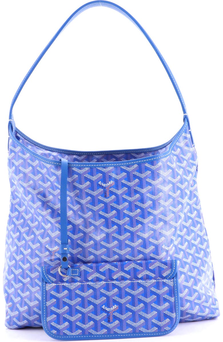 Pre-Owned Goyard Boheme Hobo Coated Canvas, Alternate, color, Blue