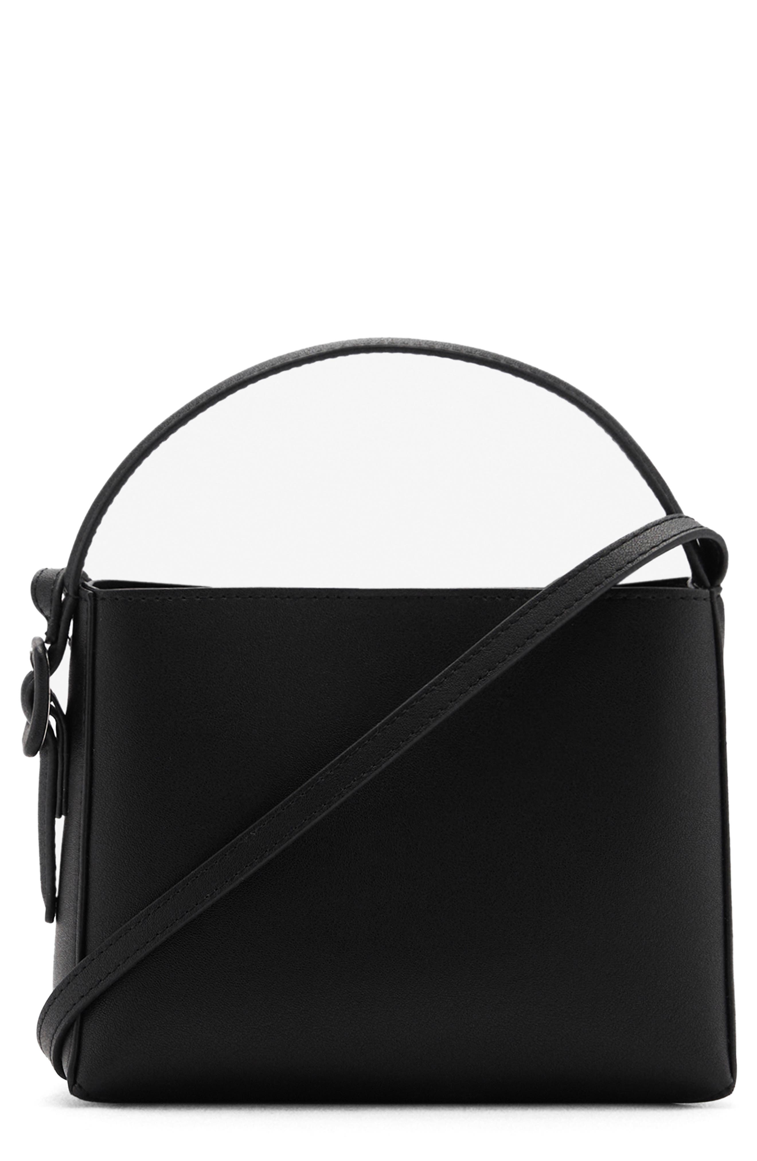 MANGO Faux Leather Crossbody Bag, Main, color, 
