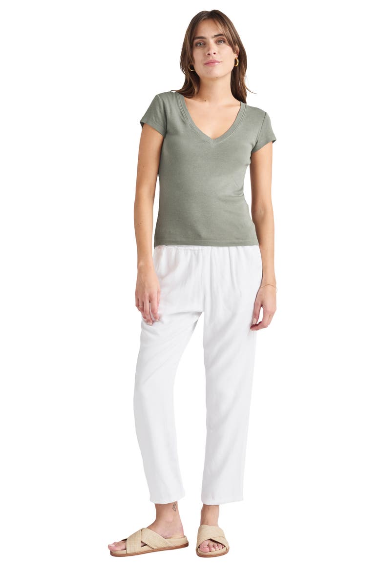 Faye V-Neck Tee, Alternate, color, SOFT VOB