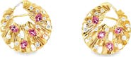 Hueb Bahia 18K Gold Diamond & Pink Garnet Earrings