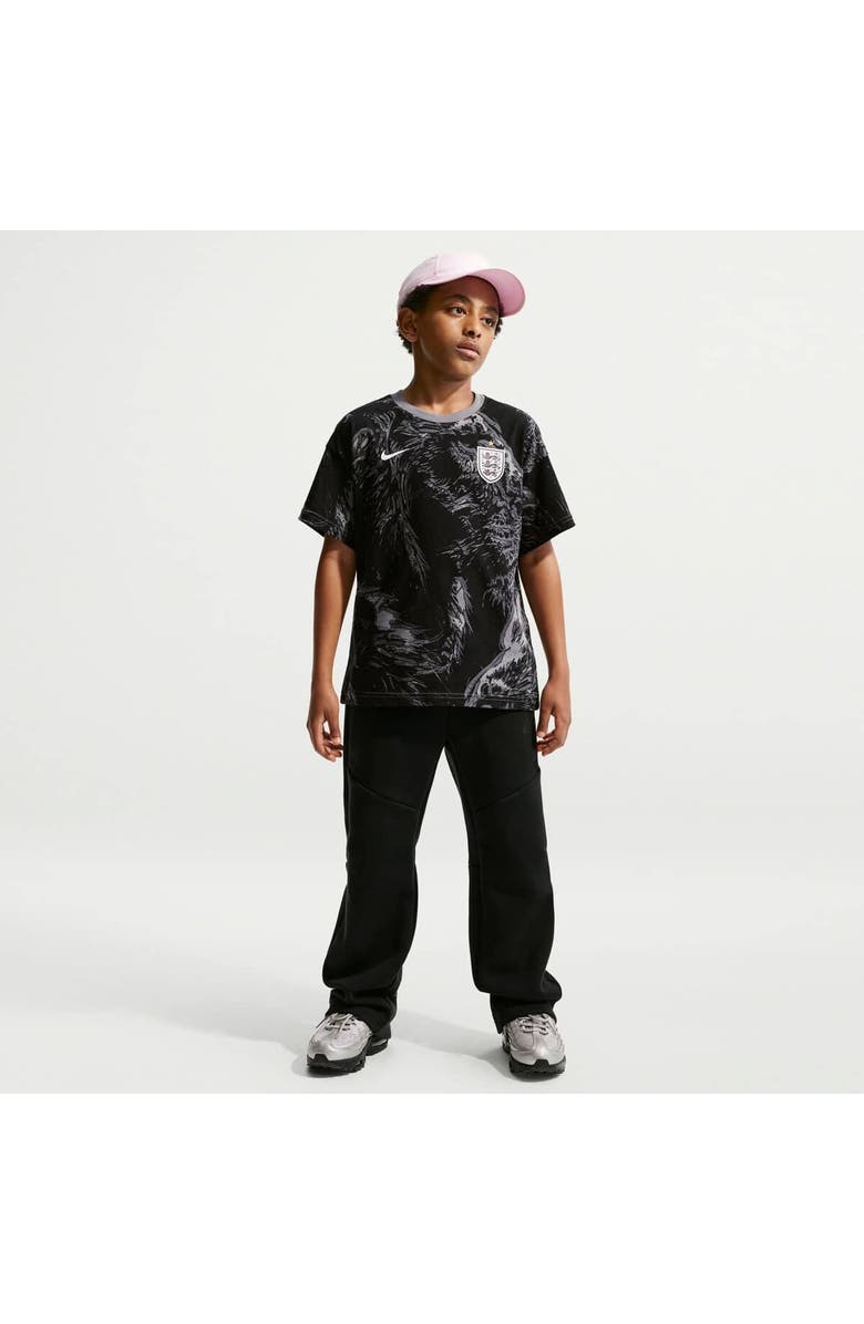 Nike Youth Nike Gray England National Team Allover Print T-Shirt, Main, color, Gray